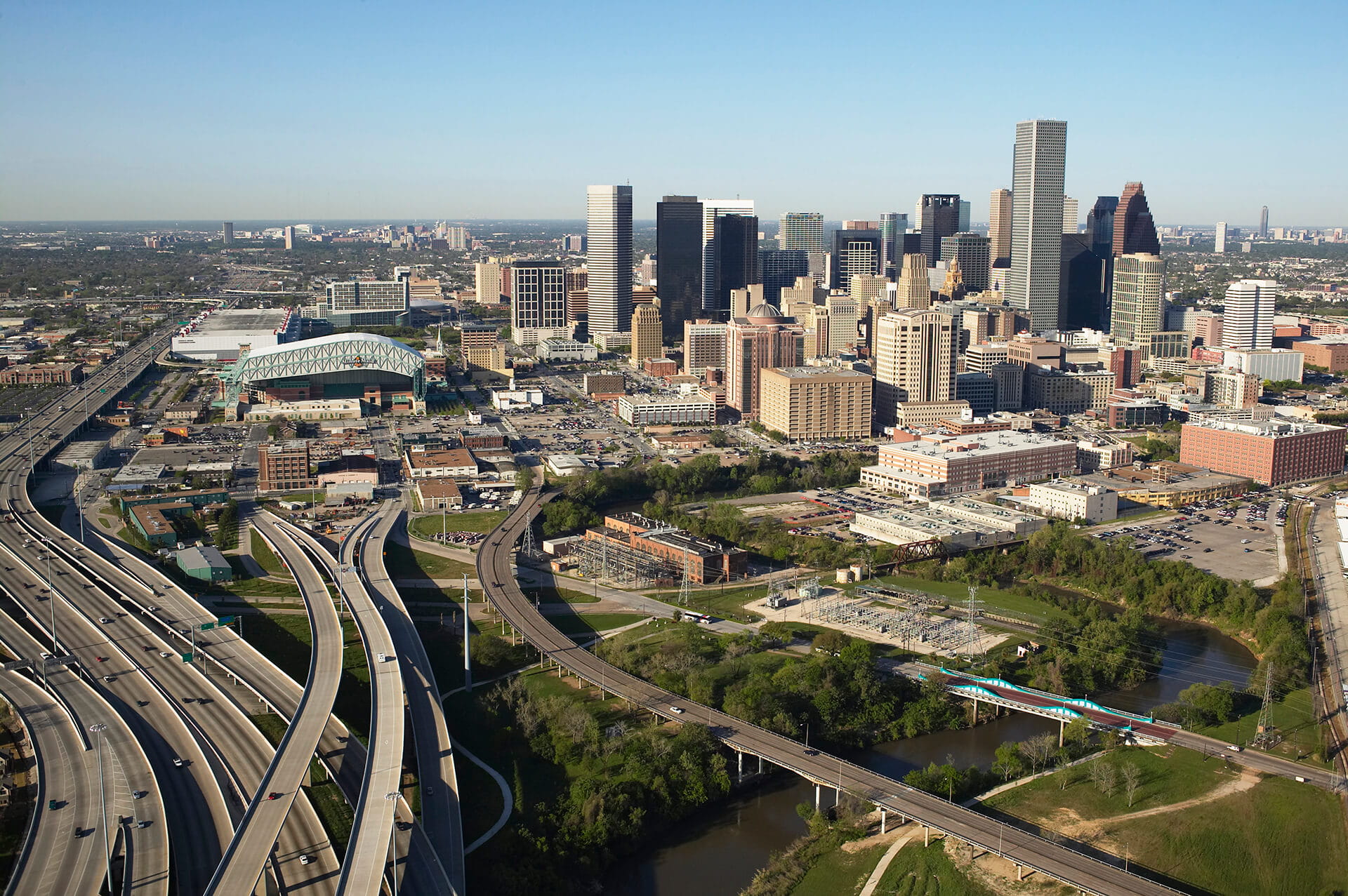 Aerial view of Houston