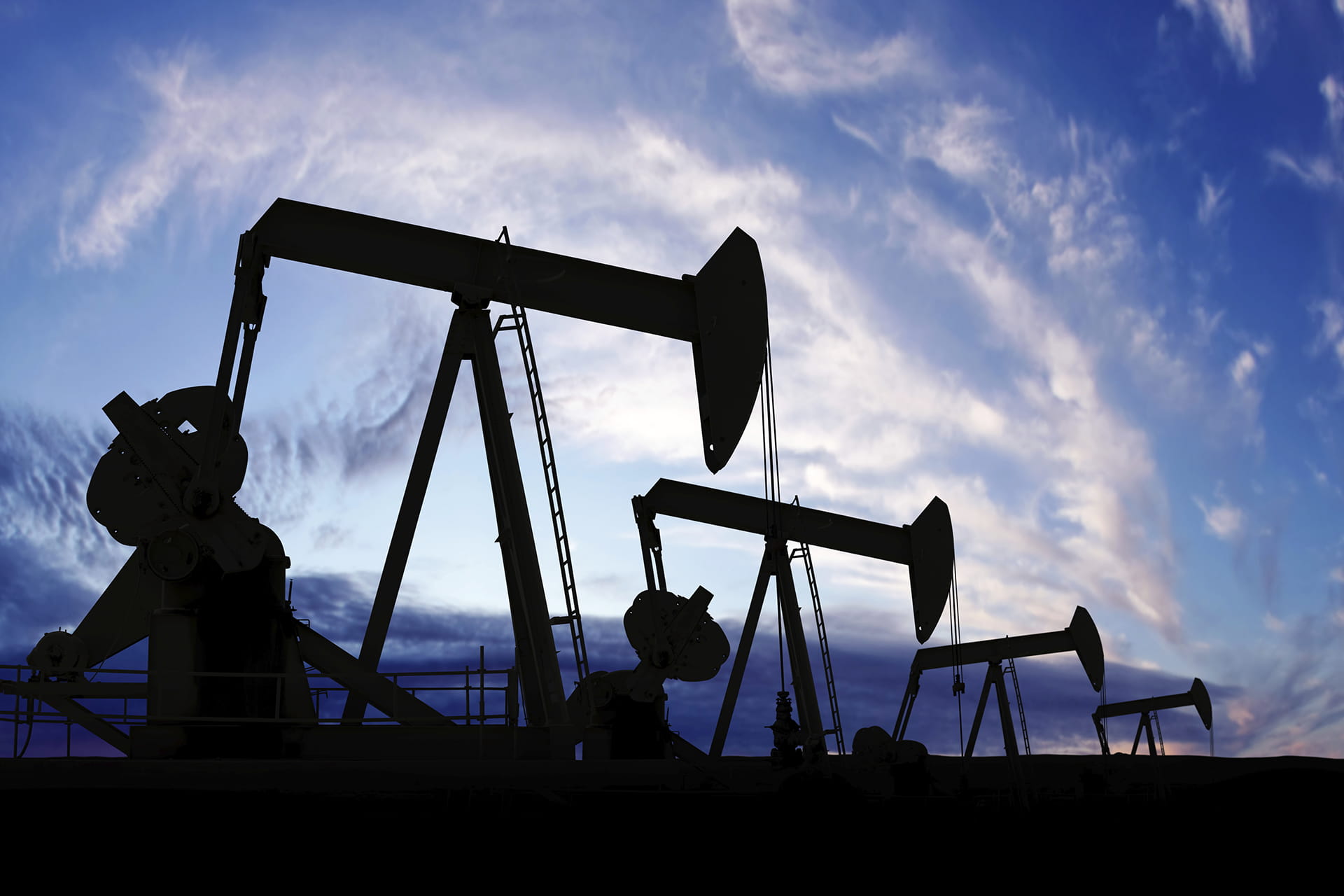 XXXL pumpjack silhouettes